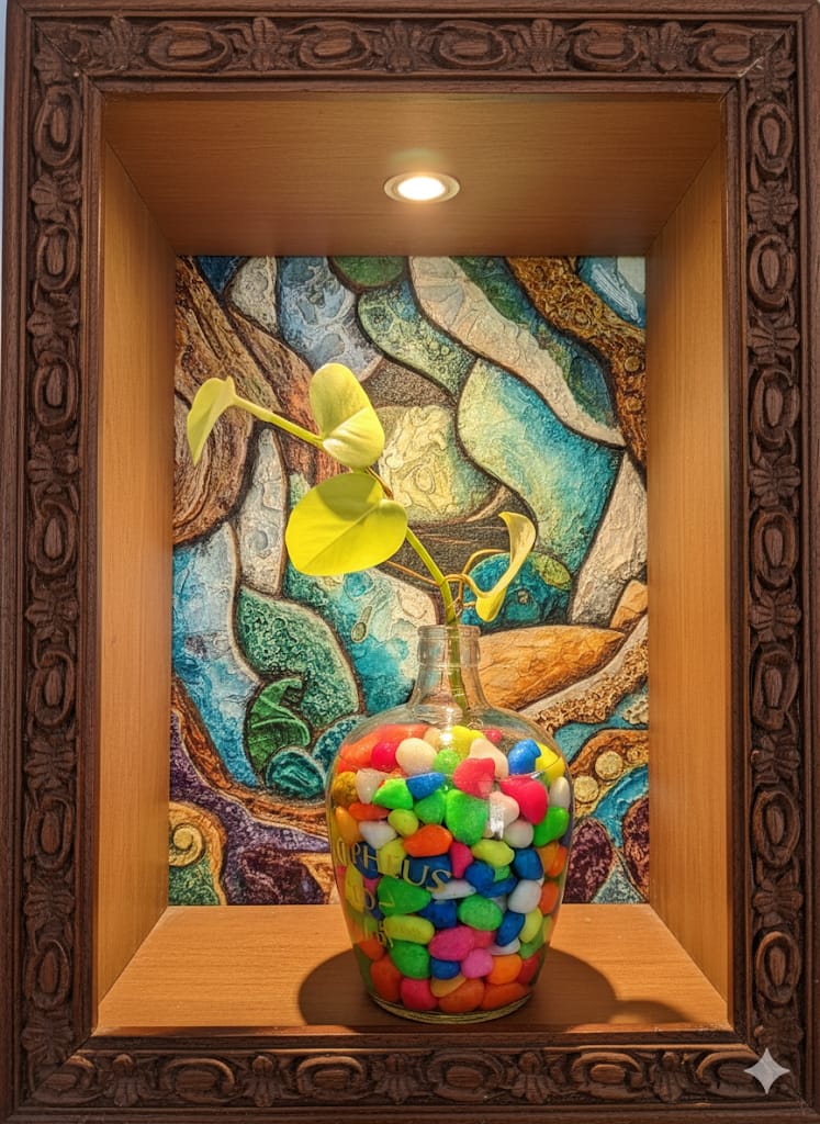 Colorful Pebbles for Pots and Terrarium Garden